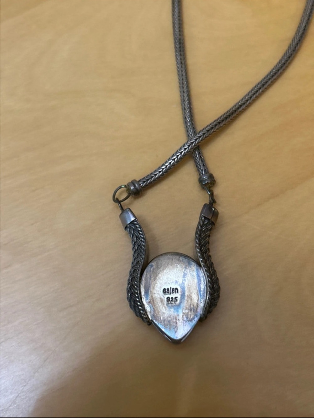 Vintage Sajen 925 Sterling Silver Necklace with Amethyst Pendant - Picture 6 of 6